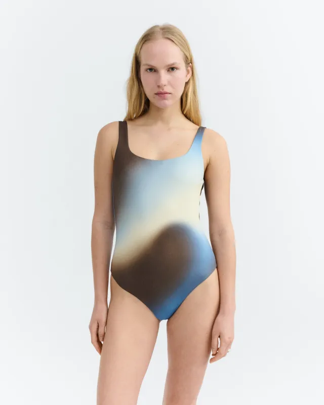 Amalfi Swimsuit Brown Glass made by Thinking Mu