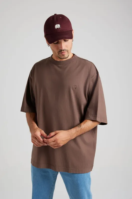 Essential Oversized T-Shirt Chocolate made by Ivalo.com
