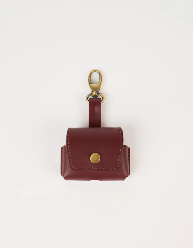 Airpods Case Pouch Dark Cherry Red made by Ivalo.com