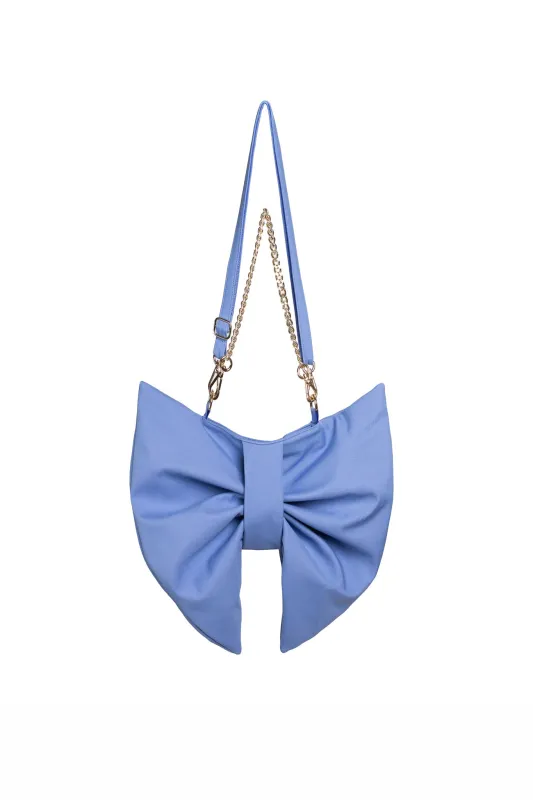 Bow Clutch Purse Blue made by Ivalo.com