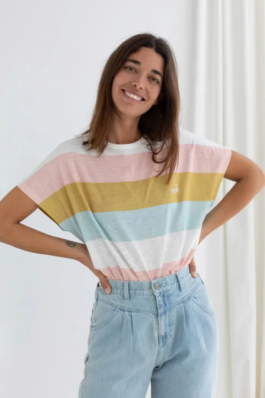 Saladeta T-Shirt Mixed Stripes made by TWOTHIRDS