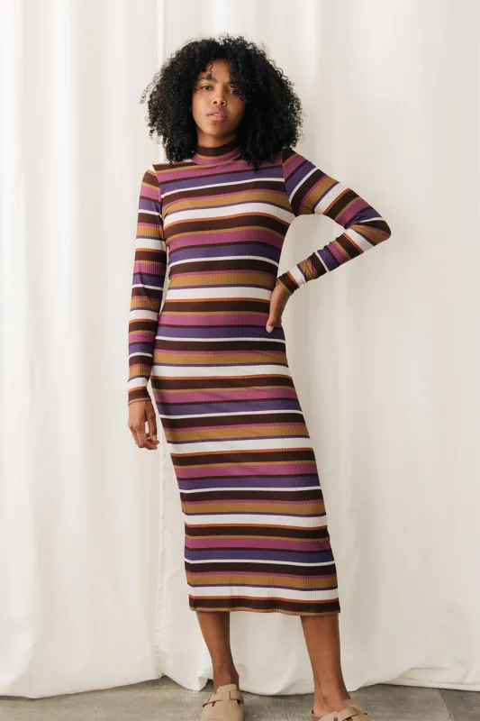 Barleycove Dress Multicolour Stripes made by TWOTHIRDS