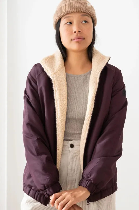 Zephyria Jacket Aubergine Purple made by TWOTHIRDS