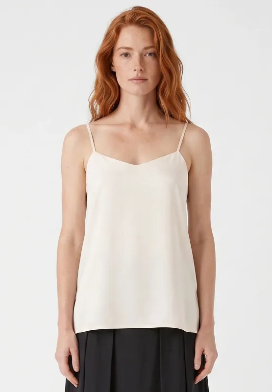 Satin Cami Top Sand Beige made by Ivalo.com