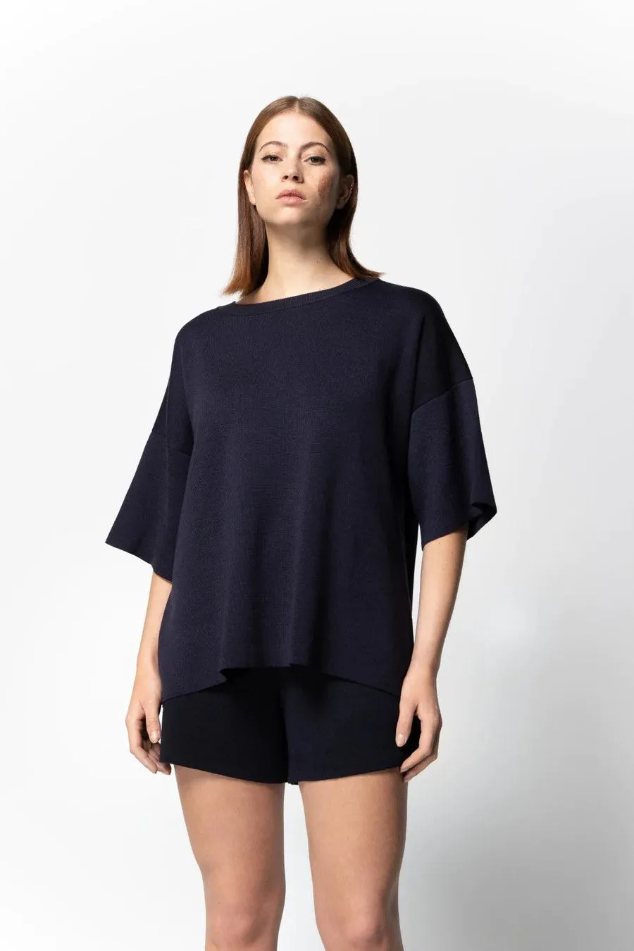 Merino Tencel T-Shirt Navy Blue sold by Ivalo.com product image thumbnail 4