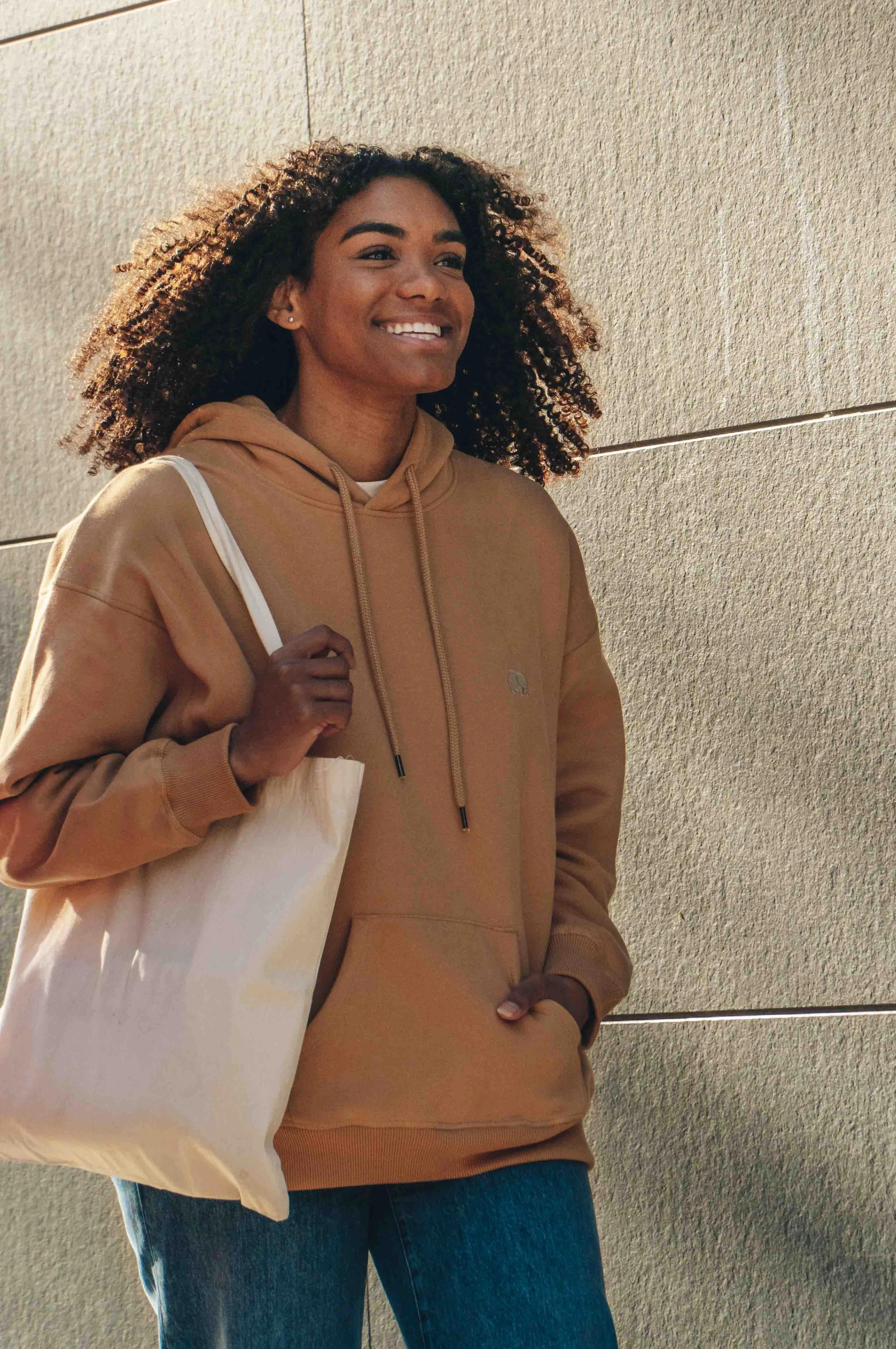 Women's Trendsplant Organic Essential Oversized Hoodie Apple Cinnamon sold by Ivalo.com product image thumbnail 4