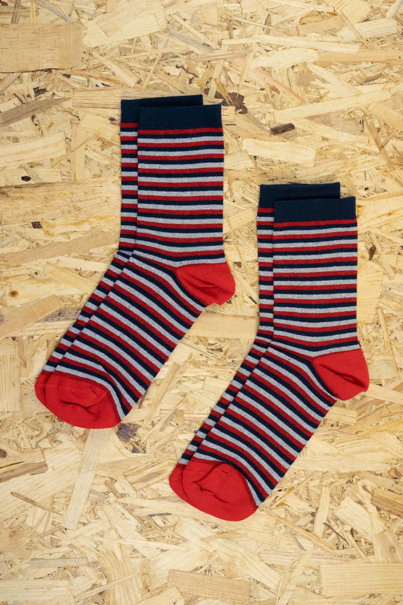 Zero Waste Recycled Cotton Socks Striped Men sold by Ivalo.com
