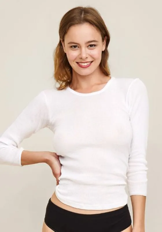 Tam Silk Women's Long Sleeve Shirt White sold by Ivalo.com