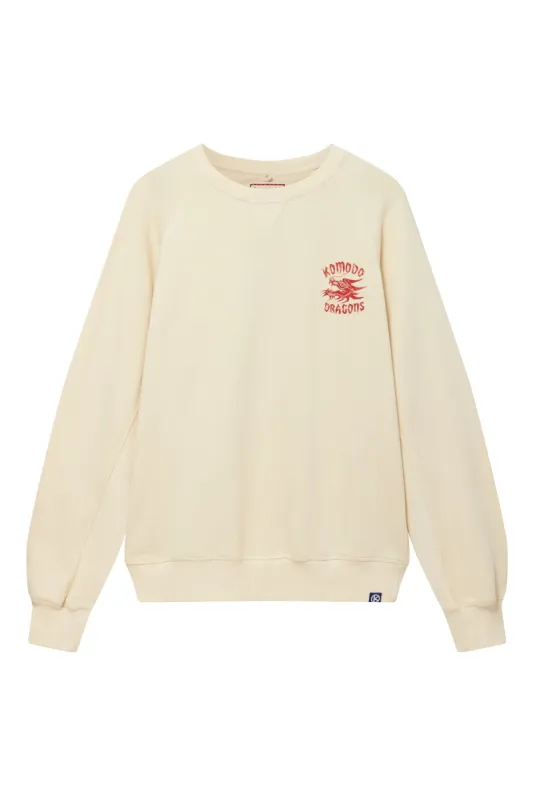 Dragon Back Print Crewneck Sweatshirt White sold by Ivalo.com