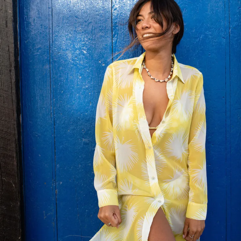 Maxi Shirt Yellow Flower sold by Ivalo.com