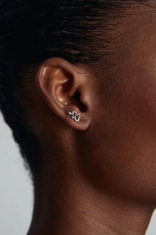 Circonita Snake Single Earring Silver sold by Ivalo.com