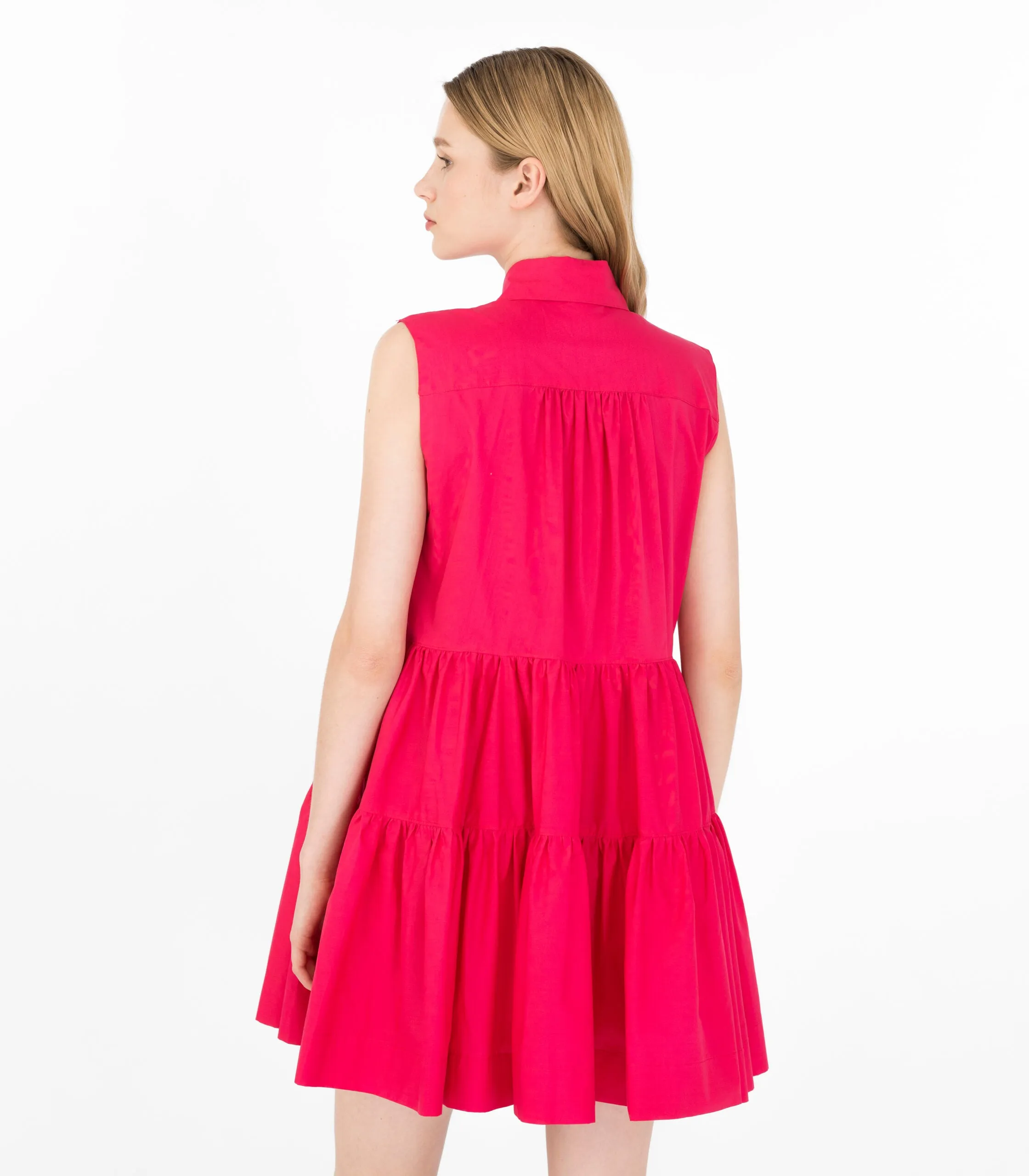 Sleeveless Shirt Dress Fuchsia sold by Ivalo.com product image thumbnail 2