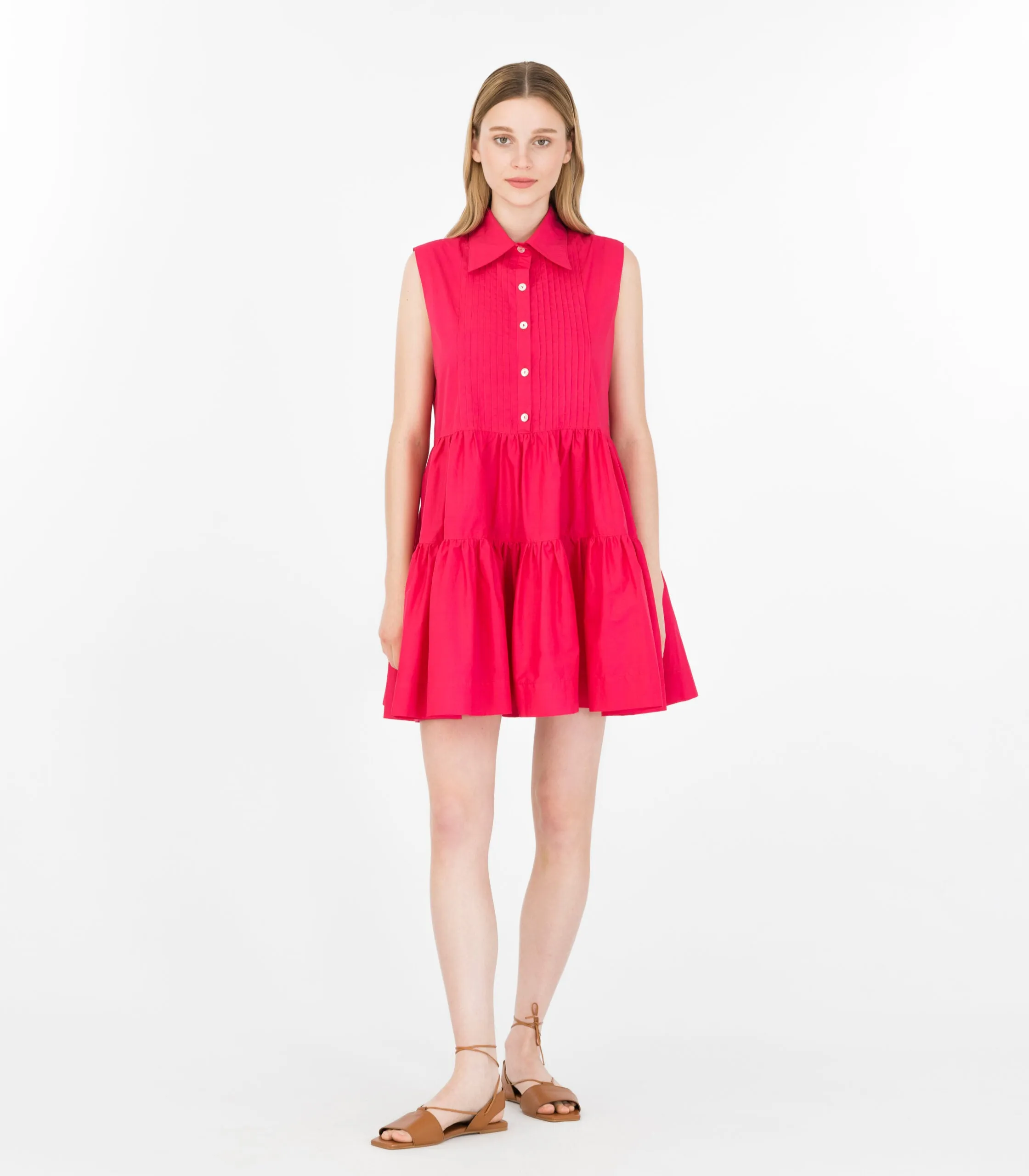Sleeveless Shirt Dress Fuchsia sold by Ivalo.com