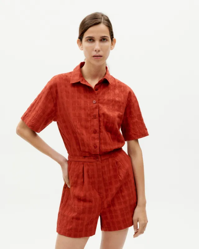 Agata Jumpsuit Cuadrito Red sold by Ivalo.com