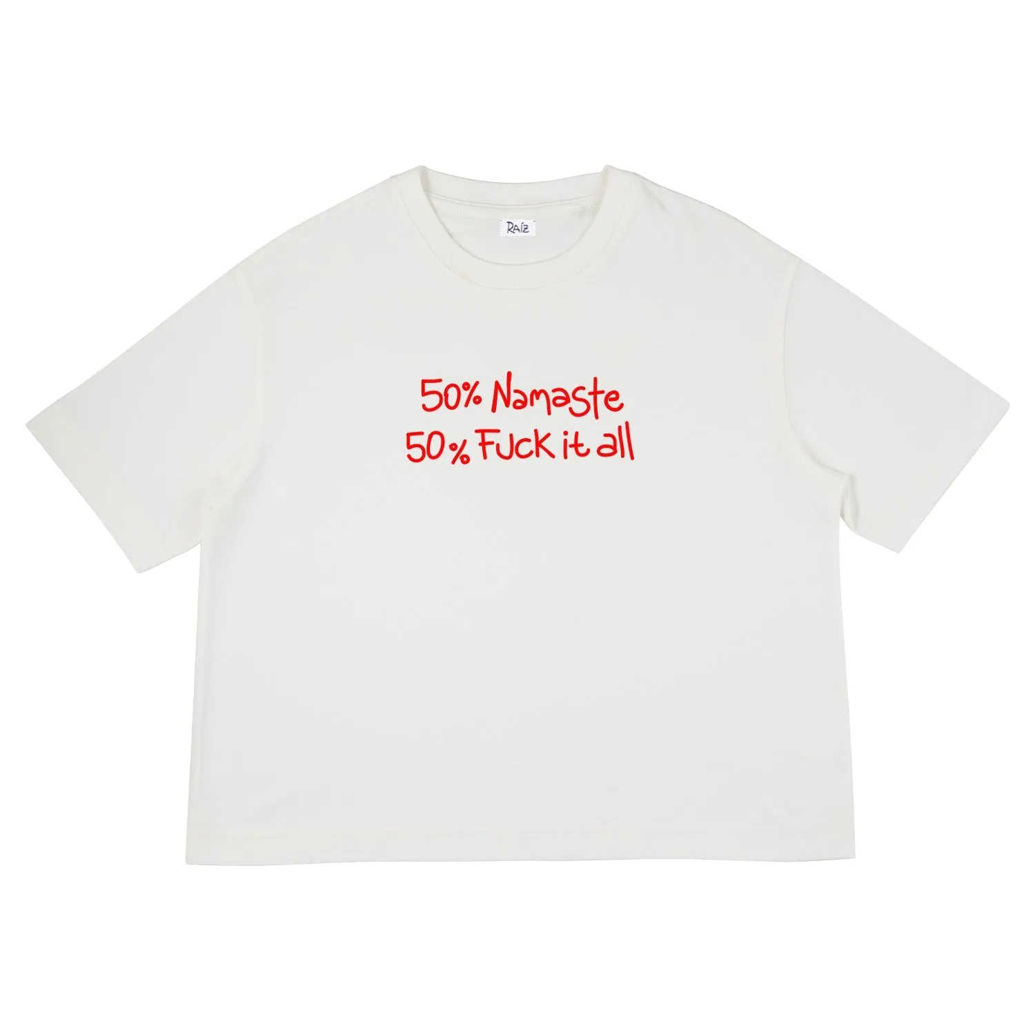 Crop Namaste T-Shirt White sold by Ivalo.com