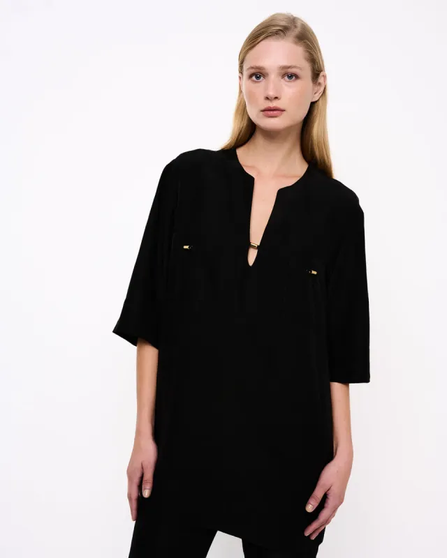 Blouse Gold Details Black sold by Ivalo.com