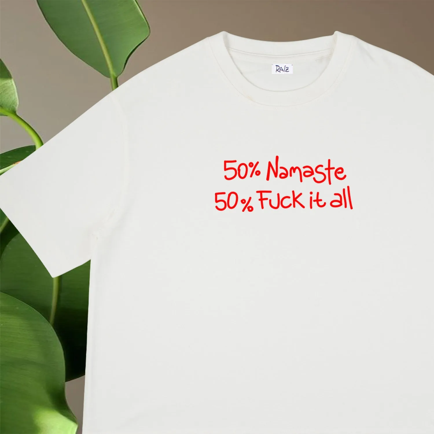 Crop Namaste T-Shirt White sold by Ivalo.com product image thumbnail 2