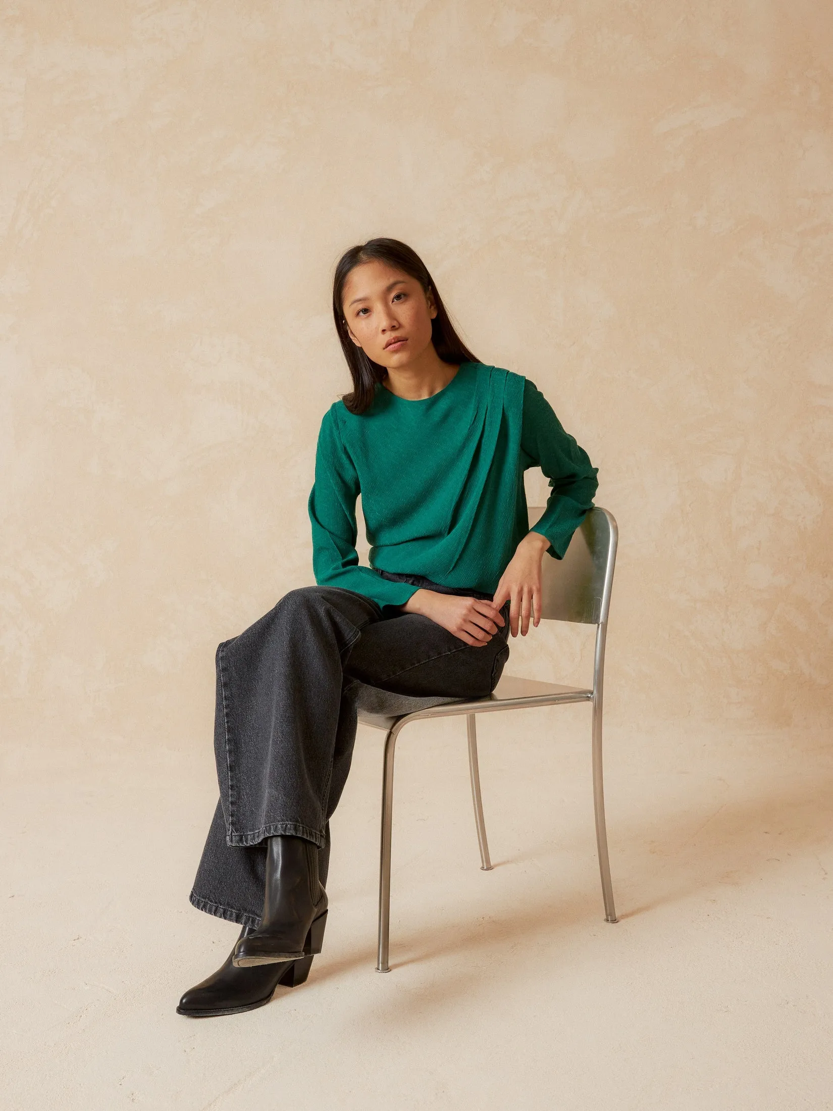 Drapped Details Blouse Green sold by Ivalo.com product image thumbnail 3