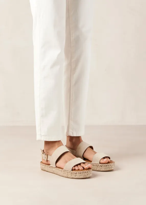 Double Strap Espadrille Sandals Beige sold by Ivalo.com