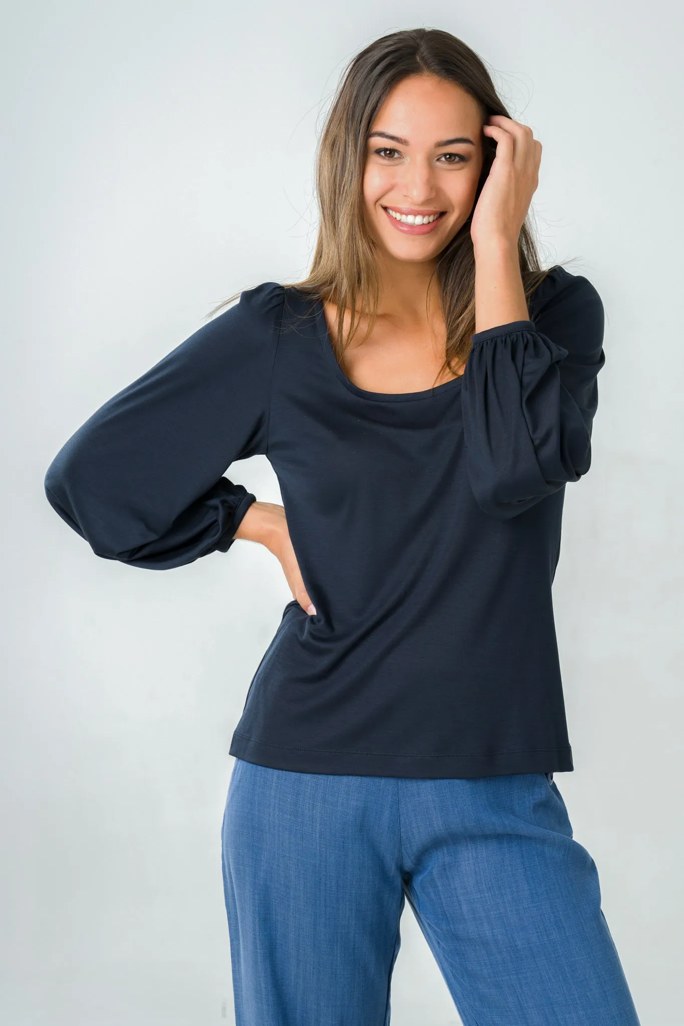 Kalmia Blouse Navy Blue sold by Ivalo.com