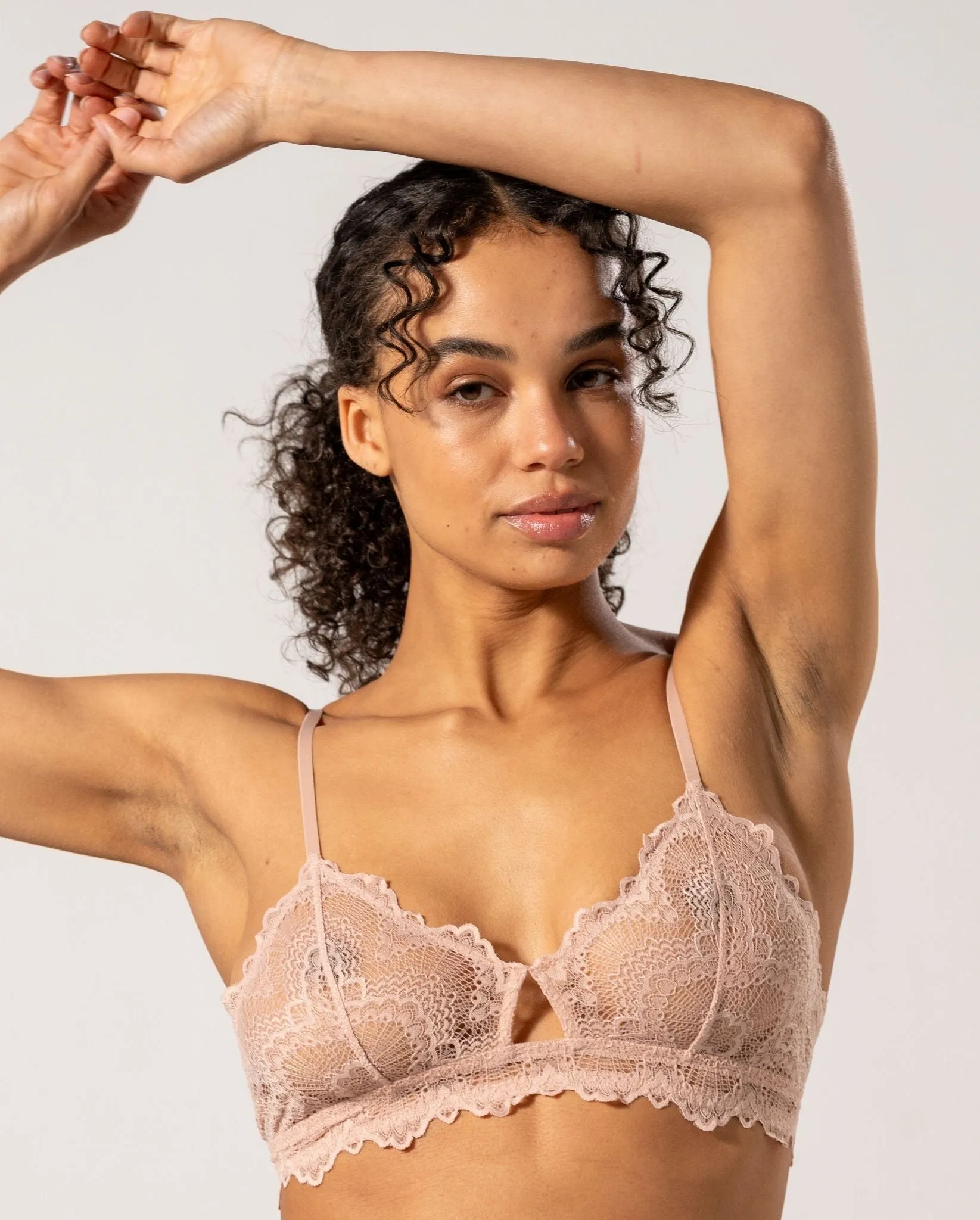 Lace Cut-Out Triangle Bralette Nude sold by Ivalo.com product image thumbnail 4