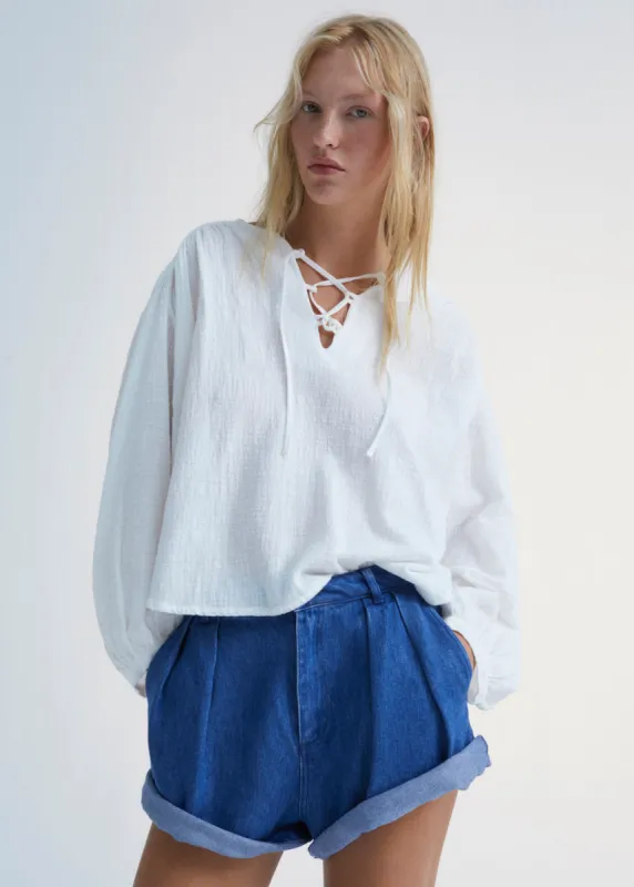 Melrose Blouse White sold by Ivalo.com