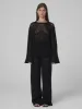 Leila Open-knit Sweater Black sold by Ivalo.com