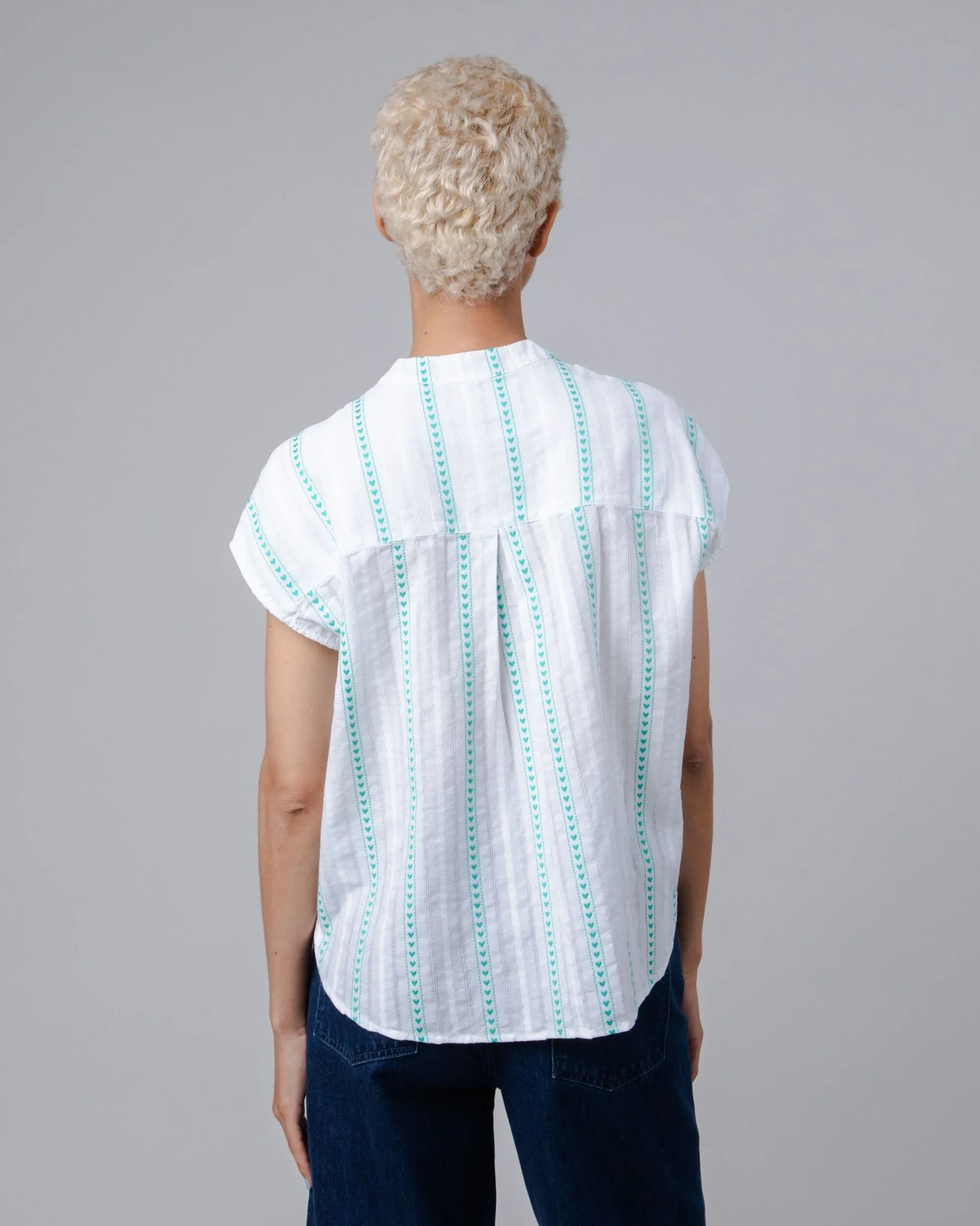 Heart Mao Blouse White sold by Ivalo.com product image thumbnail 3