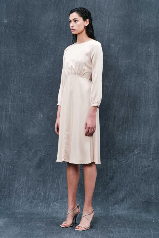 Pure Viscose Long Sleeved Midi Dress sold by Ivalo.com