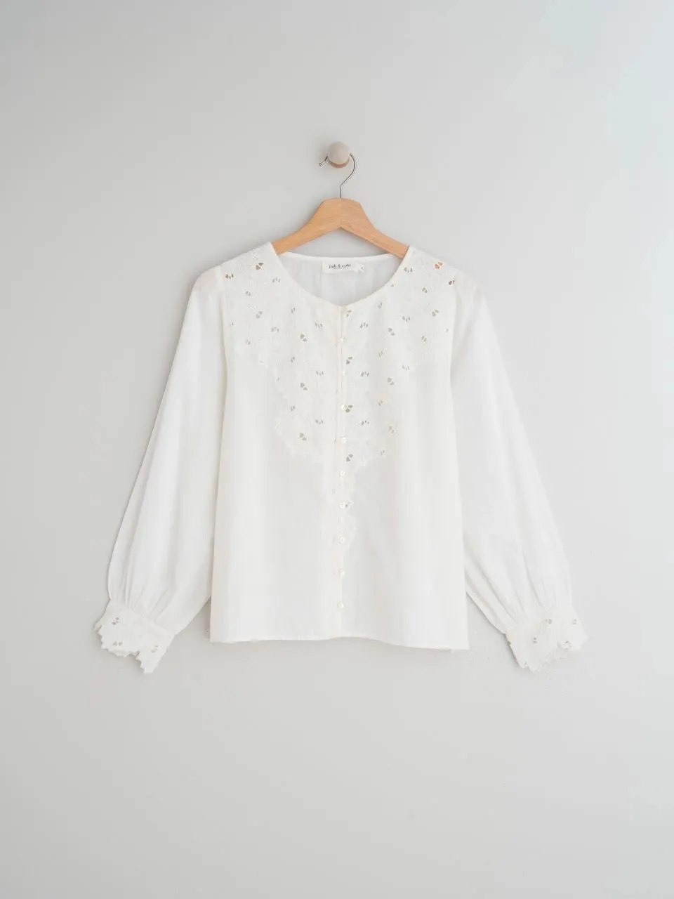 Embroidered Cutout Shirt White sold by Ivalo.com product image thumbnail 4