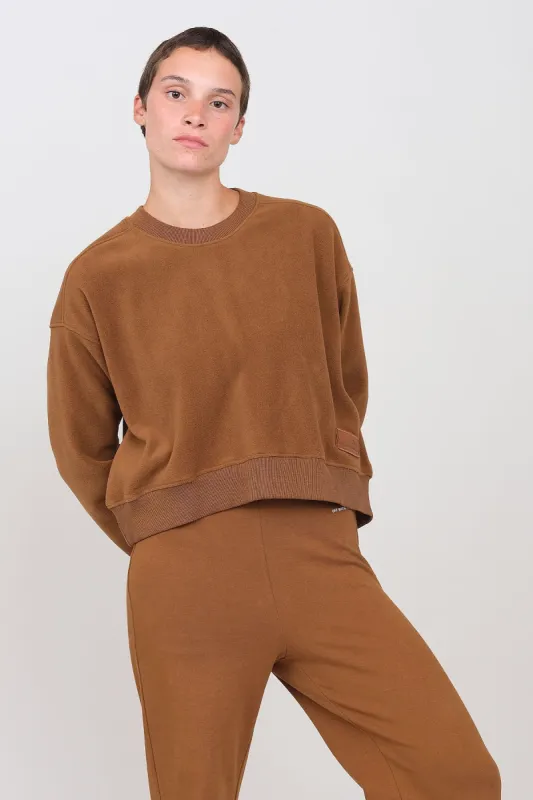 Women's Fleece Crew Neck Peanut sold by Ivalo.com