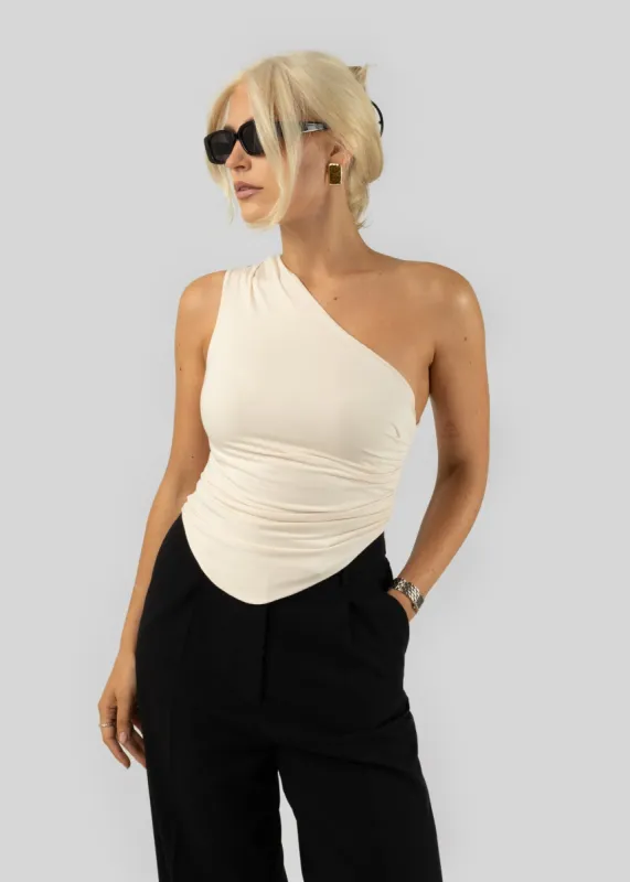 Anita One Shoulder Top Beige sold by Ivalo.com