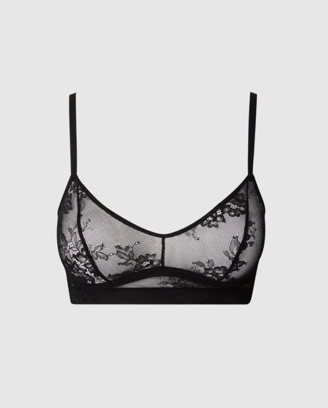 Floral Lace Balconette Black sold by Ivalo.com