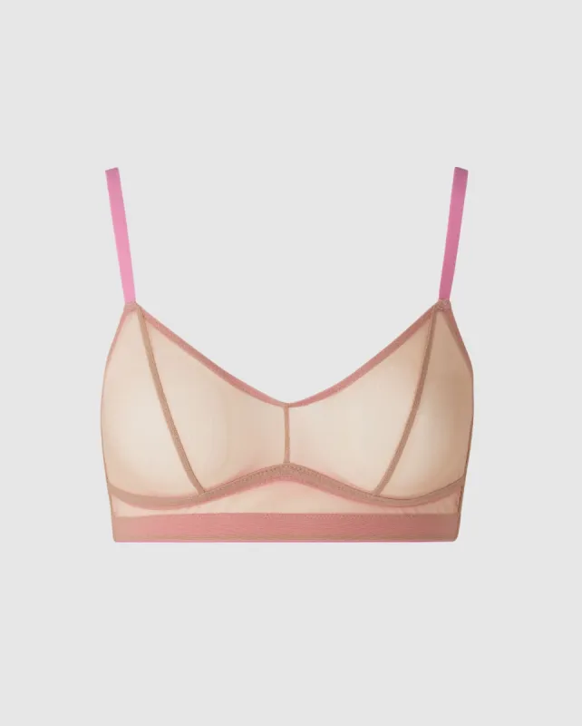 Mesh Balconette Sand/Candy Pink sold by Ivalo.com