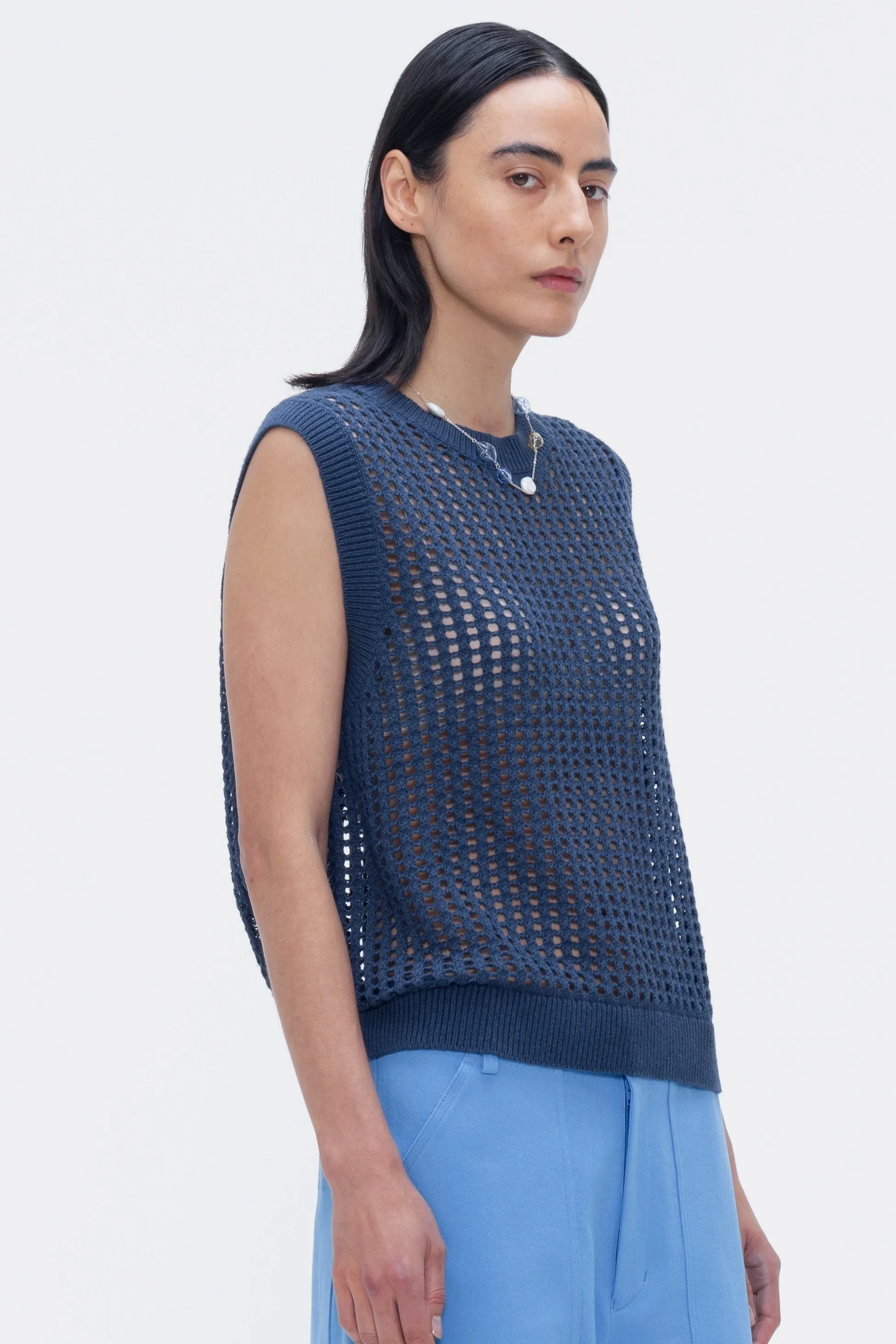 Margaret Crochet Vest Navy sold by Ivalo.com product image thumbnail 2