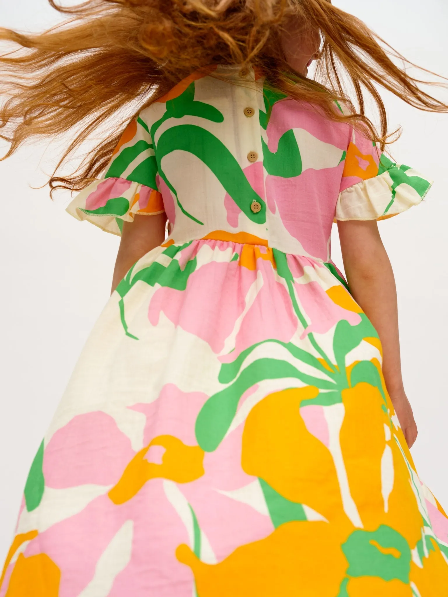 Kids' Lively Muslin Dress Orange sold by Ivalo.com product image thumbnail 5