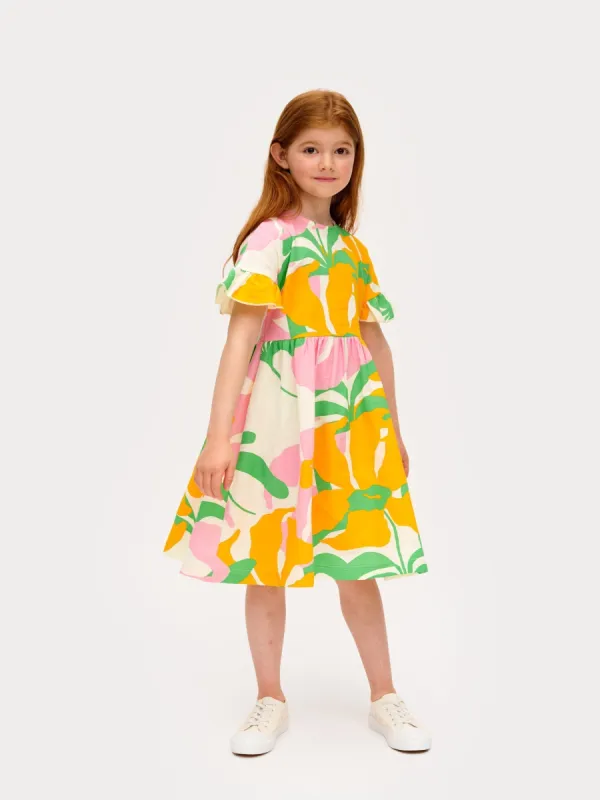 Kids' Lively Muslin Dress Orange sold by Ivalo.com