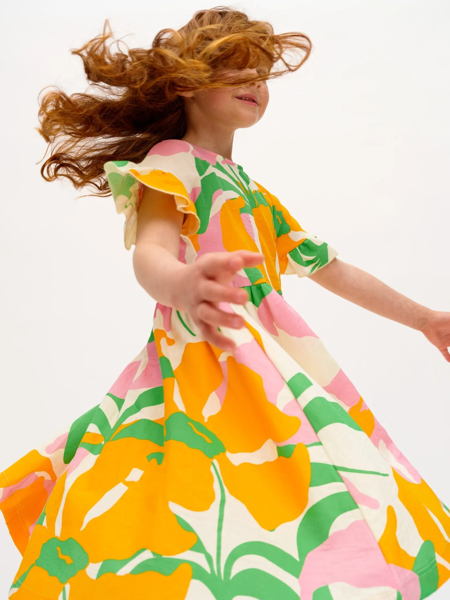 Kids' Lively Muslin Dress Orange sold by Ivalo.com product image thumbnail 4