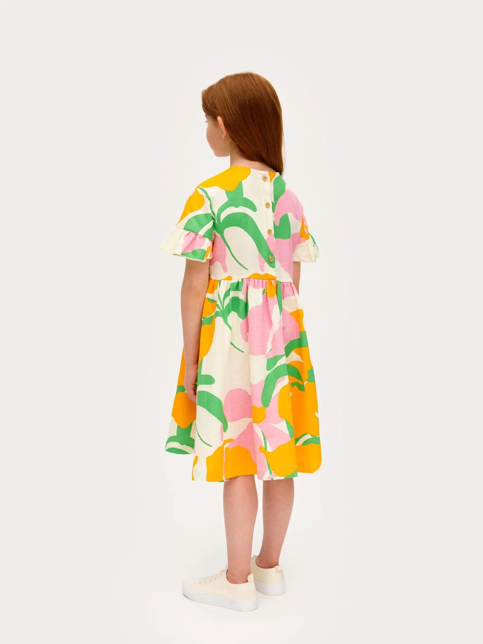 Kids' Lively Muslin Dress Orange sold by Ivalo.com product image thumbnail 2