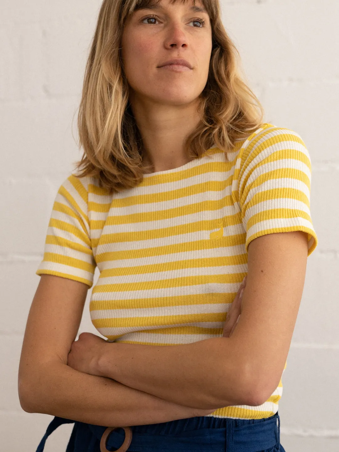 Gorgo T-Shirt Stripes White Yellow sold by Ivalo.com