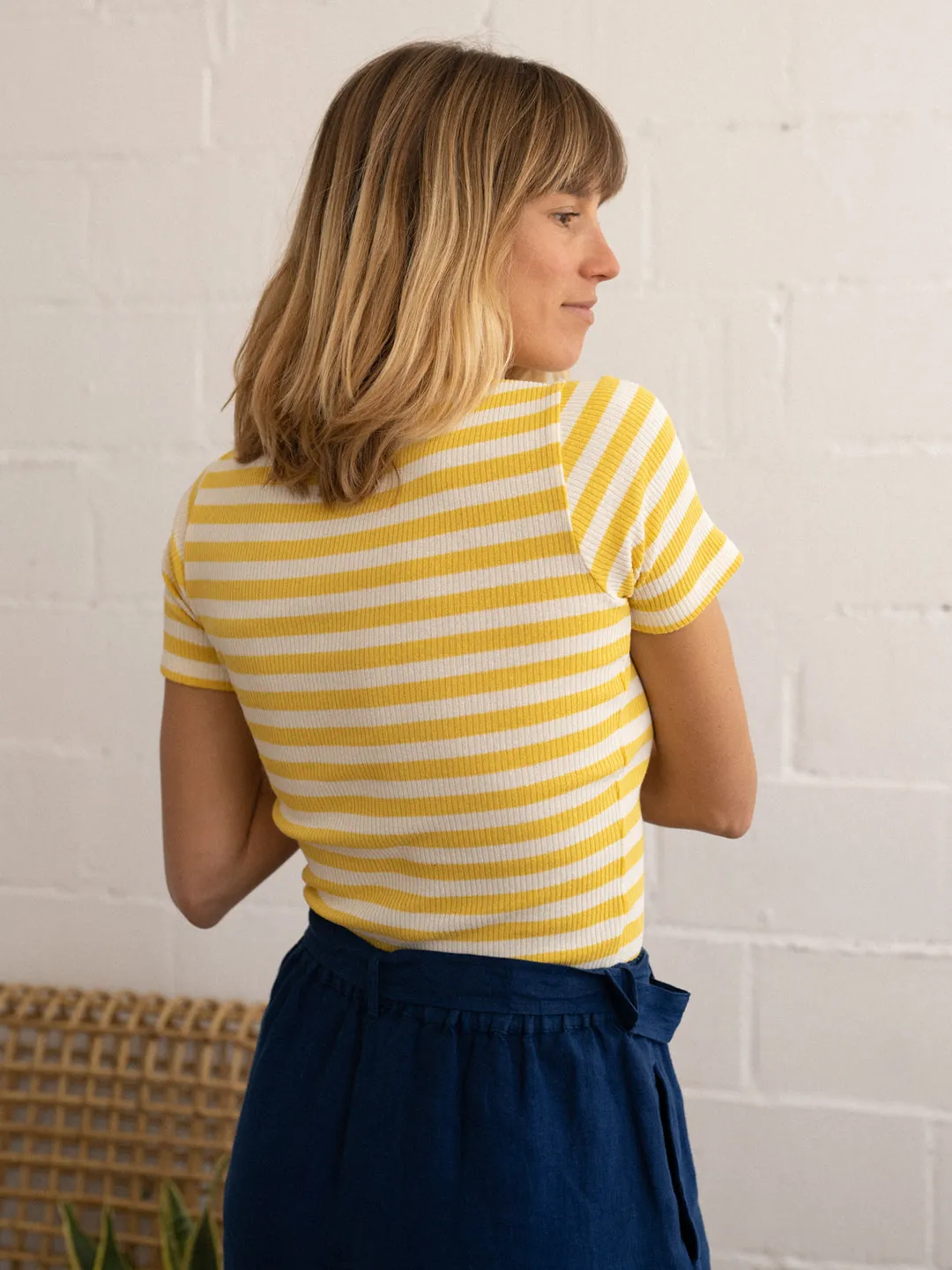 Gorgo T-Shirt Stripes White Yellow sold by Ivalo.com product image thumbnail 2