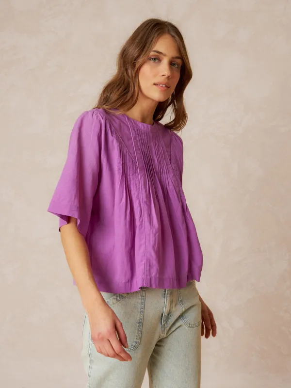Fluorescent Pleated Blouse sold by Ivalo.com