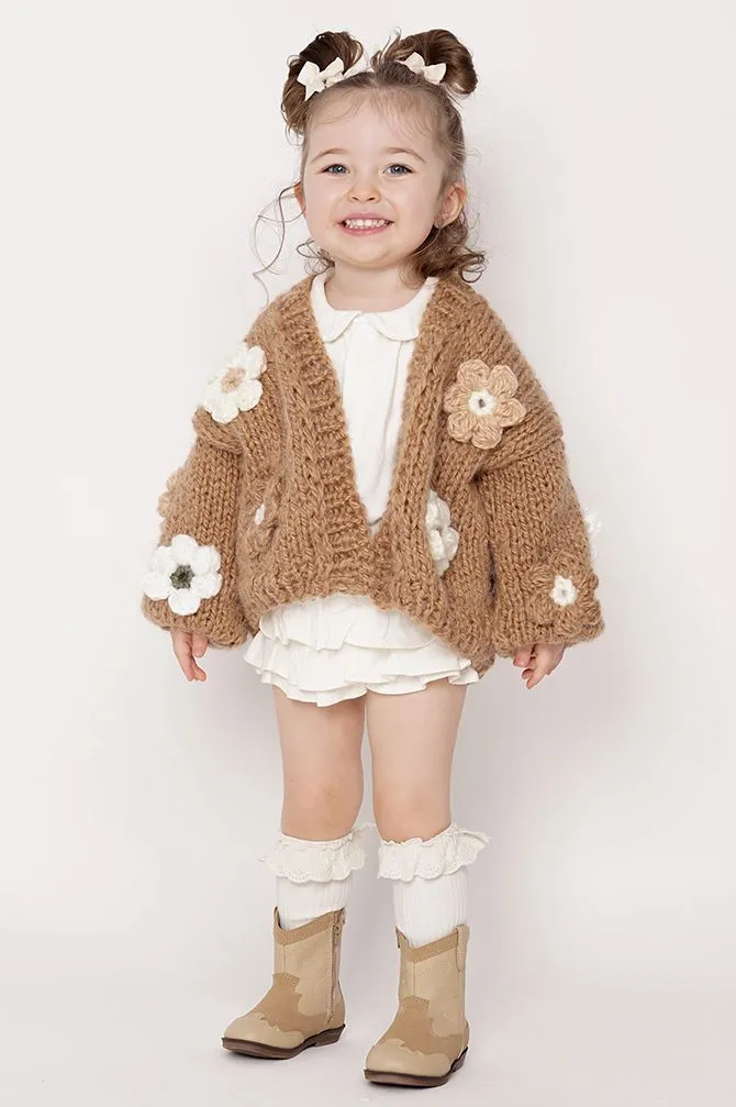 Petit Handmade Flower Sweater Camel sold by Ivalo.com product image thumbnail 5