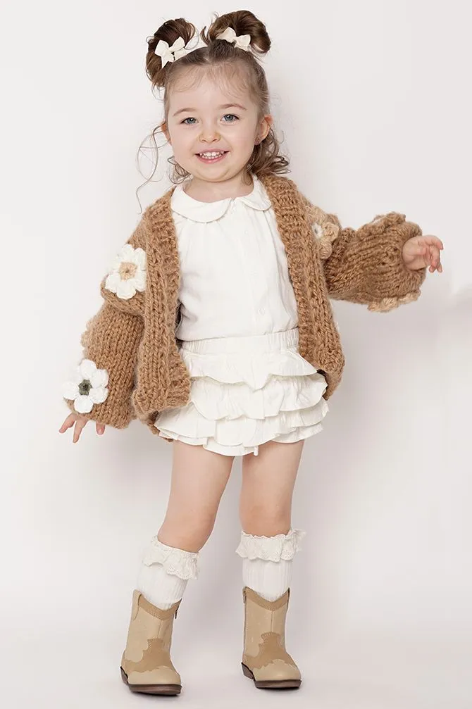 Petit Handmade Flower Sweater Camel sold by Ivalo.com product image thumbnail 4