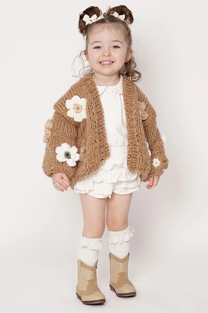 Petit Handmade Flower Sweater Camel sold by Ivalo.com product image thumbnail 2