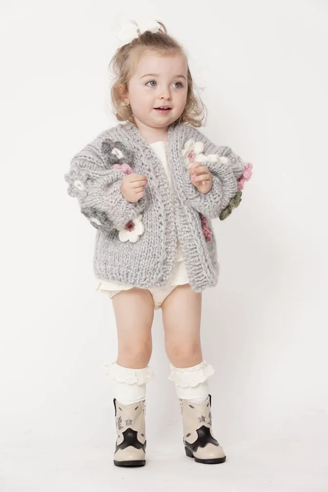 Kids' Petit Handmade Flower Sweater Grey sold by Ivalo.com product image thumbnail 5