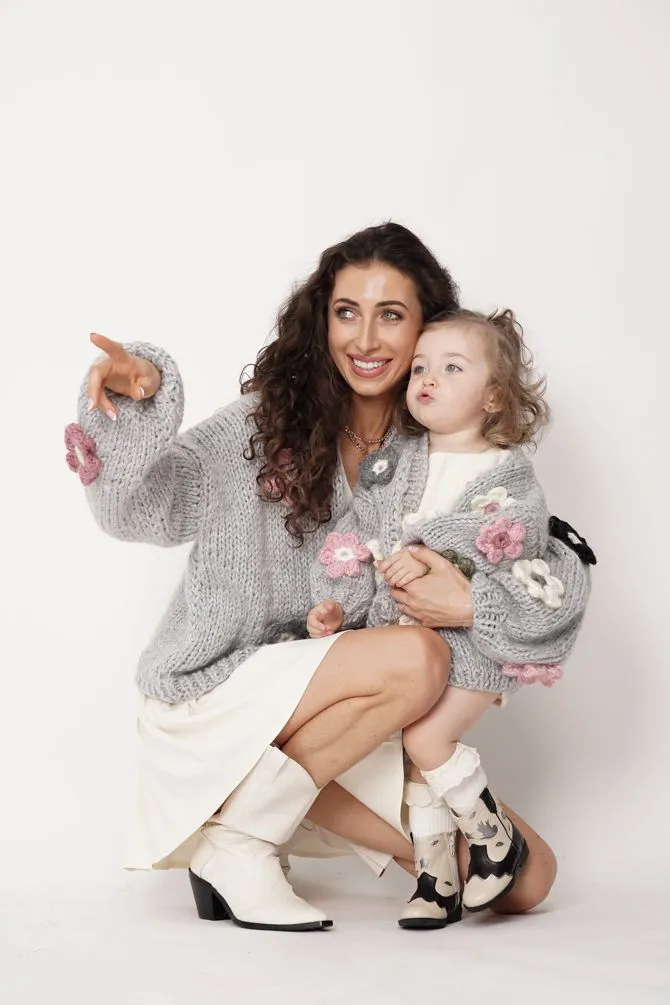 Kids' Petit Handmade Flower Sweater Grey sold by Ivalo.com product image thumbnail 2