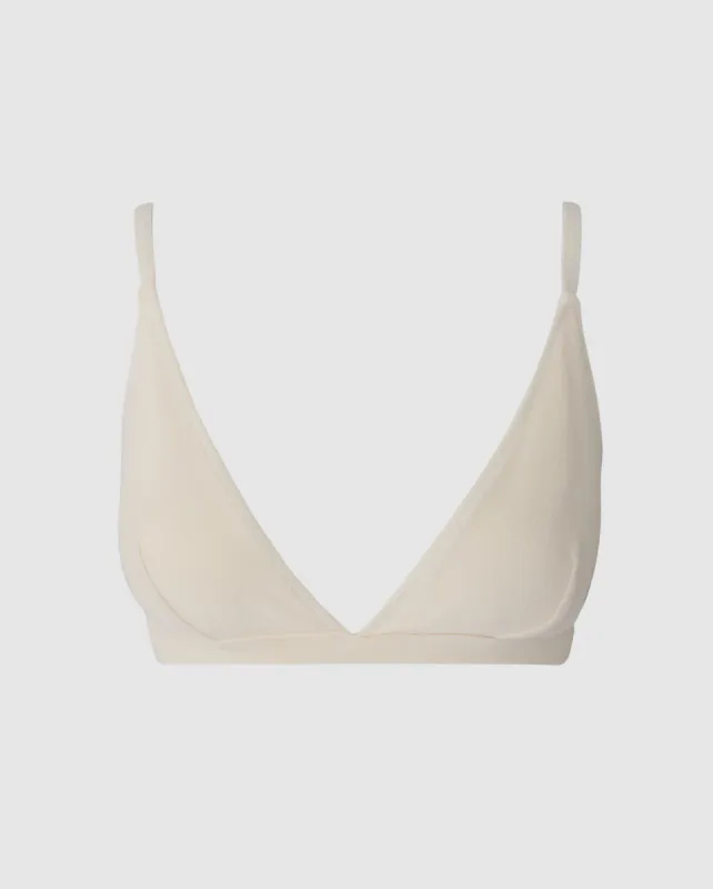 Triangle Bikini Top Cream sold by Ivalo.com
