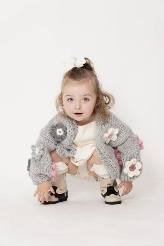 Kids' Petit Handmade Flower Sweater Grey sold by Ivalo.com product image thumbnail 4