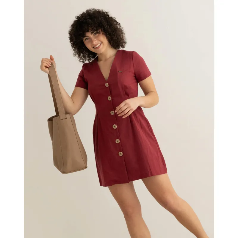 Short Linen Dress Cherry Red sold by Ivalo.com